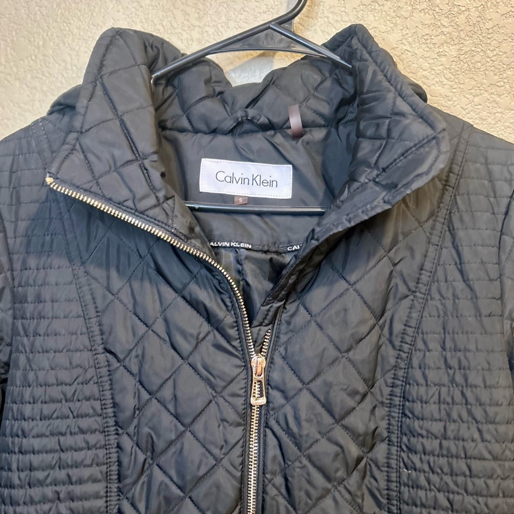 Calvin Klein Black Quilted Women’s Jacket Size S - Picture 2 of 8